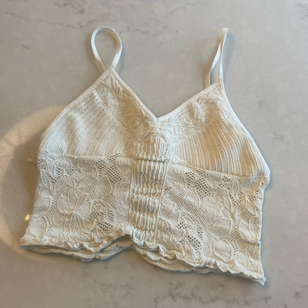 Free People cream bralette/tank, size S/M